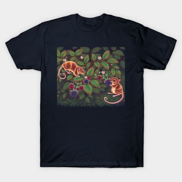 Blackberry Mice T-Shirt by DoomedDreamer